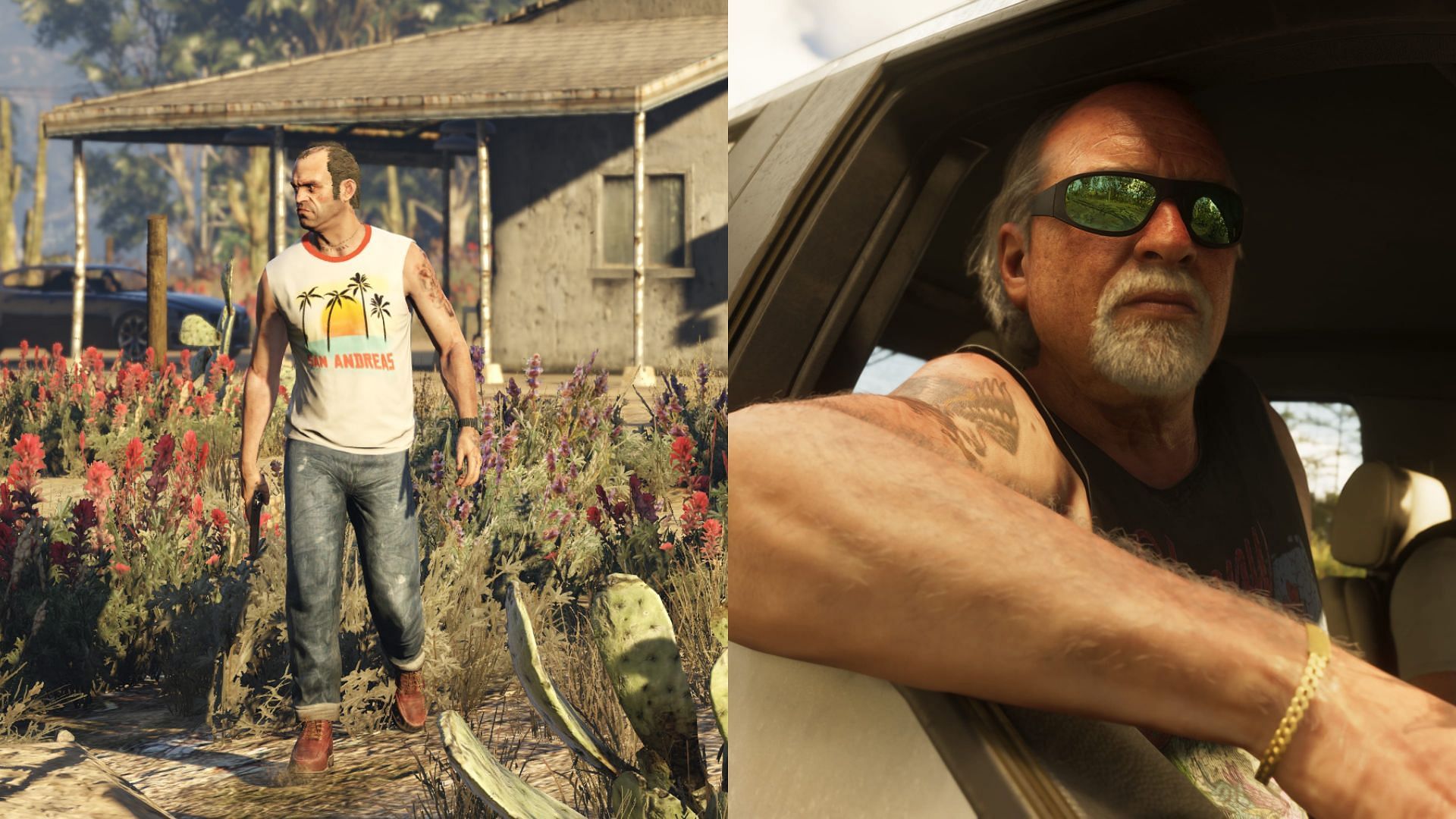 GTA 5 vs GTA 6 graphics: Character models (Images via Rockstar Games)